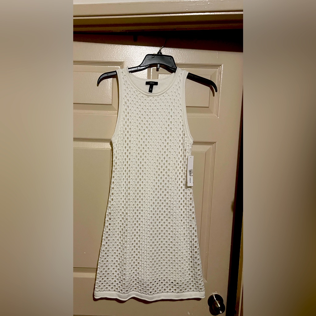 White Aqua Dress Bloomingdales Brand New With Tickets White Aqua Dress Bloomingdales Brand New With Tickets